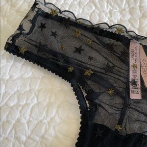 Victoria’s Secret Black Mesh Star Cheeky